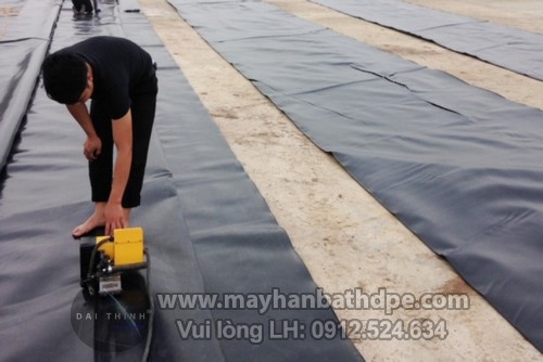 Demtech VM20A Máy hàn vải địa kỹ thuật HDPE chống thấm hồ chứa nước 